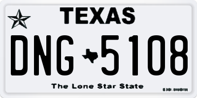 TX license plate DNG5108