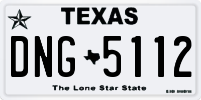 TX license plate DNG5112
