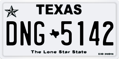 TX license plate DNG5142