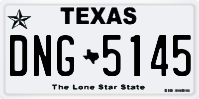 TX license plate DNG5145