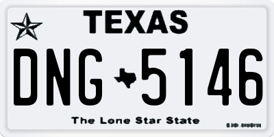 TX license plate DNG5146