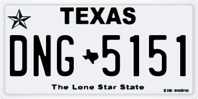 TX license plate DNG5151