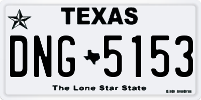 TX license plate DNG5153