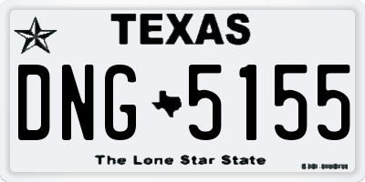 TX license plate DNG5155