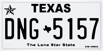 TX license plate DNG5157