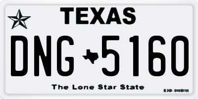 TX license plate DNG5160