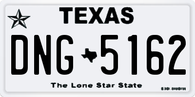 TX license plate DNG5162