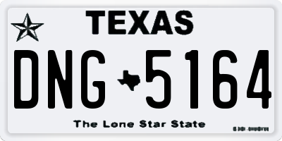TX license plate DNG5164