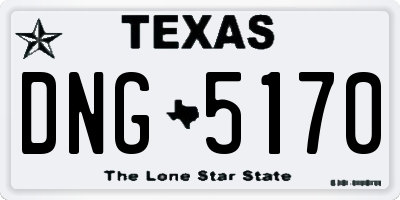 TX license plate DNG5170