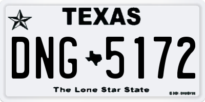 TX license plate DNG5172
