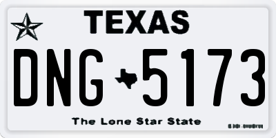 TX license plate DNG5173