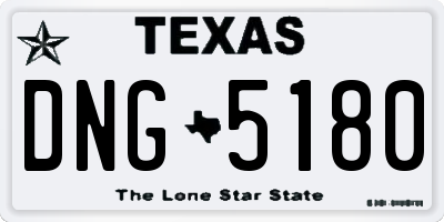 TX license plate DNG5180
