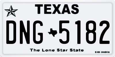 TX license plate DNG5182