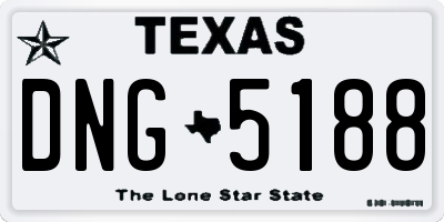 TX license plate DNG5188