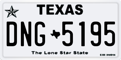 TX license plate DNG5195