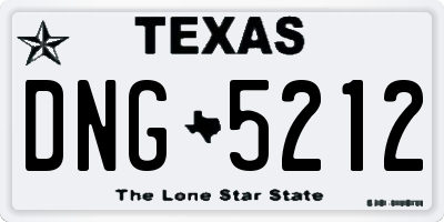 TX license plate DNG5212