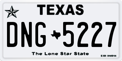 TX license plate DNG5227