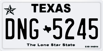 TX license plate DNG5245