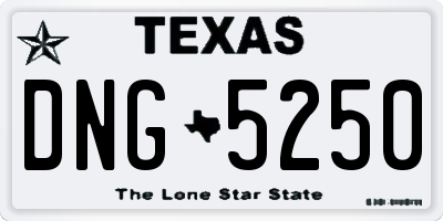 TX license plate DNG5250