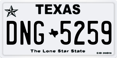 TX license plate DNG5259