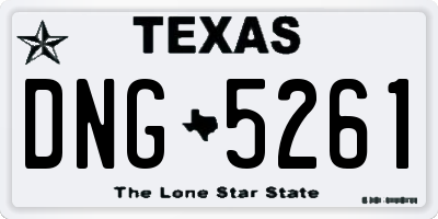 TX license plate DNG5261