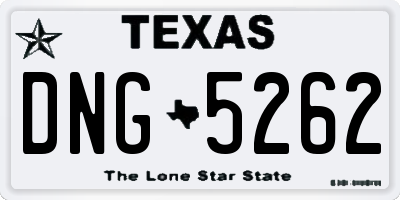 TX license plate DNG5262