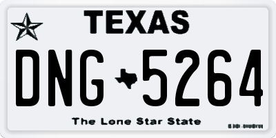 TX license plate DNG5264