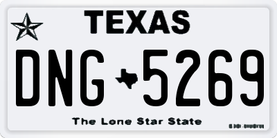 TX license plate DNG5269