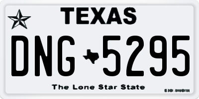 TX license plate DNG5295