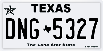 TX license plate DNG5327