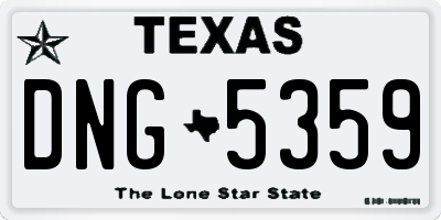 TX license plate DNG5359