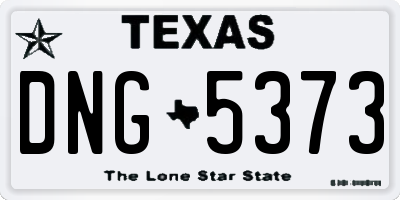 TX license plate DNG5373