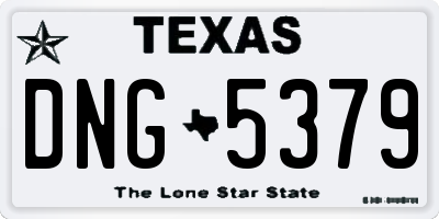 TX license plate DNG5379