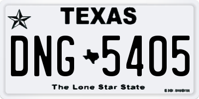 TX license plate DNG5405