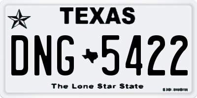 TX license plate DNG5422