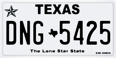 TX license plate DNG5425