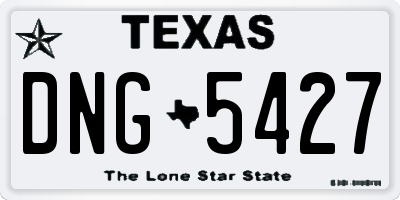 TX license plate DNG5427