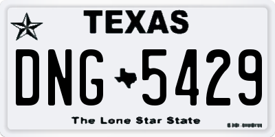 TX license plate DNG5429