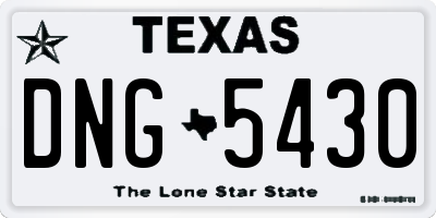 TX license plate DNG5430