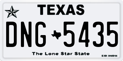 TX license plate DNG5435