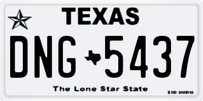 TX license plate DNG5437