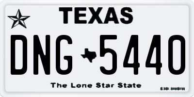 TX license plate DNG5440