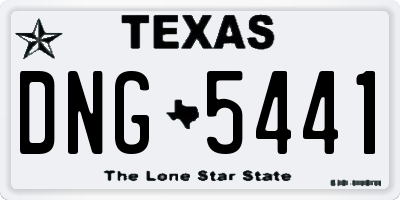 TX license plate DNG5441
