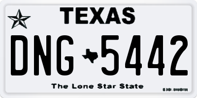 TX license plate DNG5442
