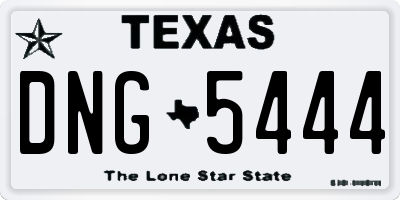 TX license plate DNG5444