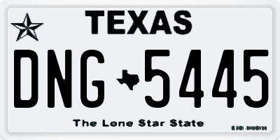 TX license plate DNG5445