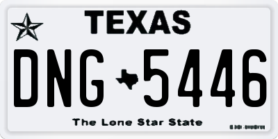 TX license plate DNG5446