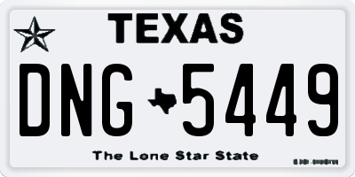 TX license plate DNG5449