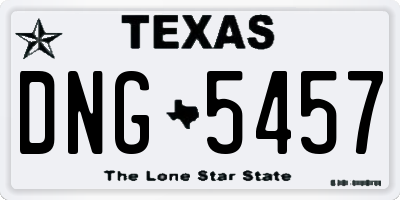 TX license plate DNG5457