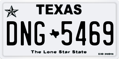 TX license plate DNG5469